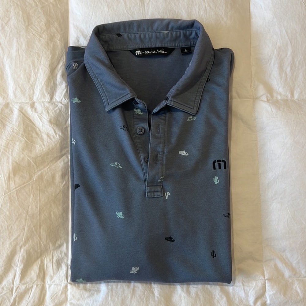 Travis Mathew Blue Polo Shirt